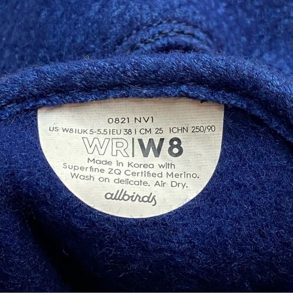 Allbirds Sam's Club Exclusive Wool Blue/ White Runners Size 8 - Picture 11 of 13